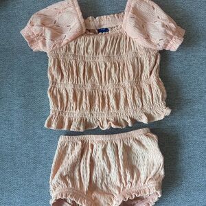 Old Navy Peach Ruffled Baby Set